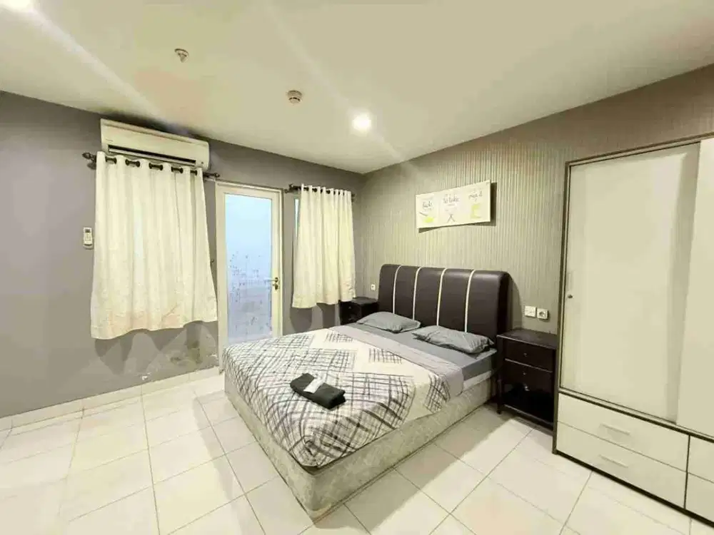 Apartemen dijual dan disewakan tipe 1 BR dibuat Studio Lebih Luas Lokasi Strategis Belakang Aeon Mall Sentul City Bogor