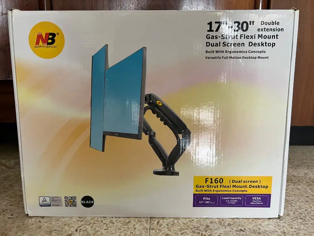 North Bayou Dual Monitor Bracket Jepit Meja