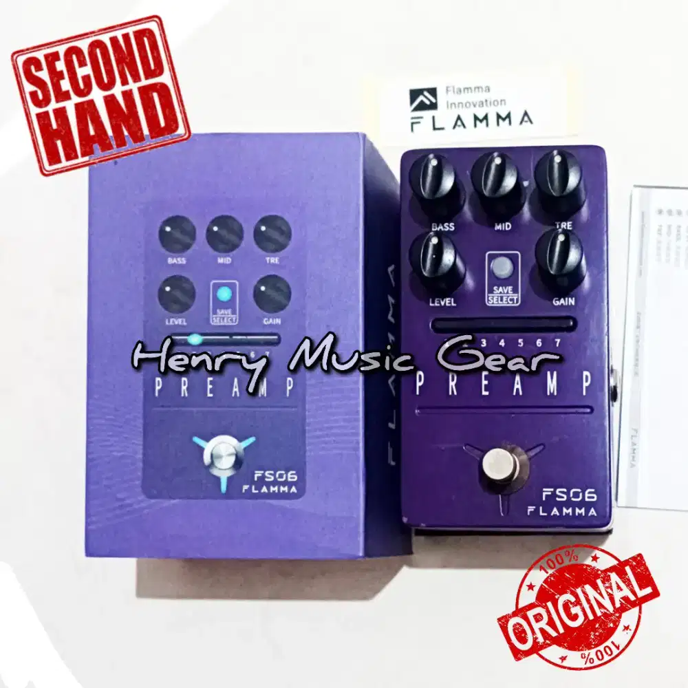 Flamma FS06 Digital Amply Simulator Efek Gitar Secondhand Fullset