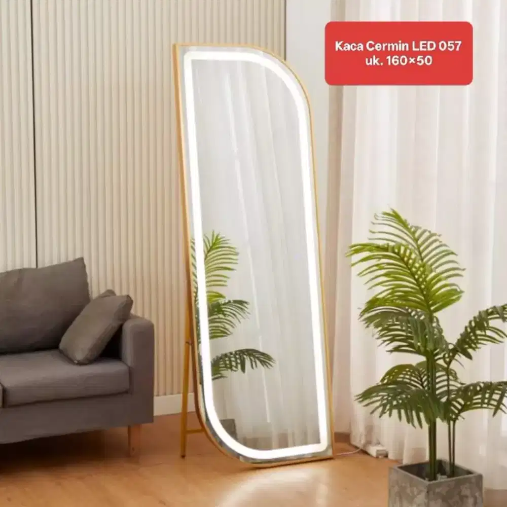 KACA CERMIN LAMPU LED, KACA CERMIN AESTETIC NEW MODERN KEKINIAN