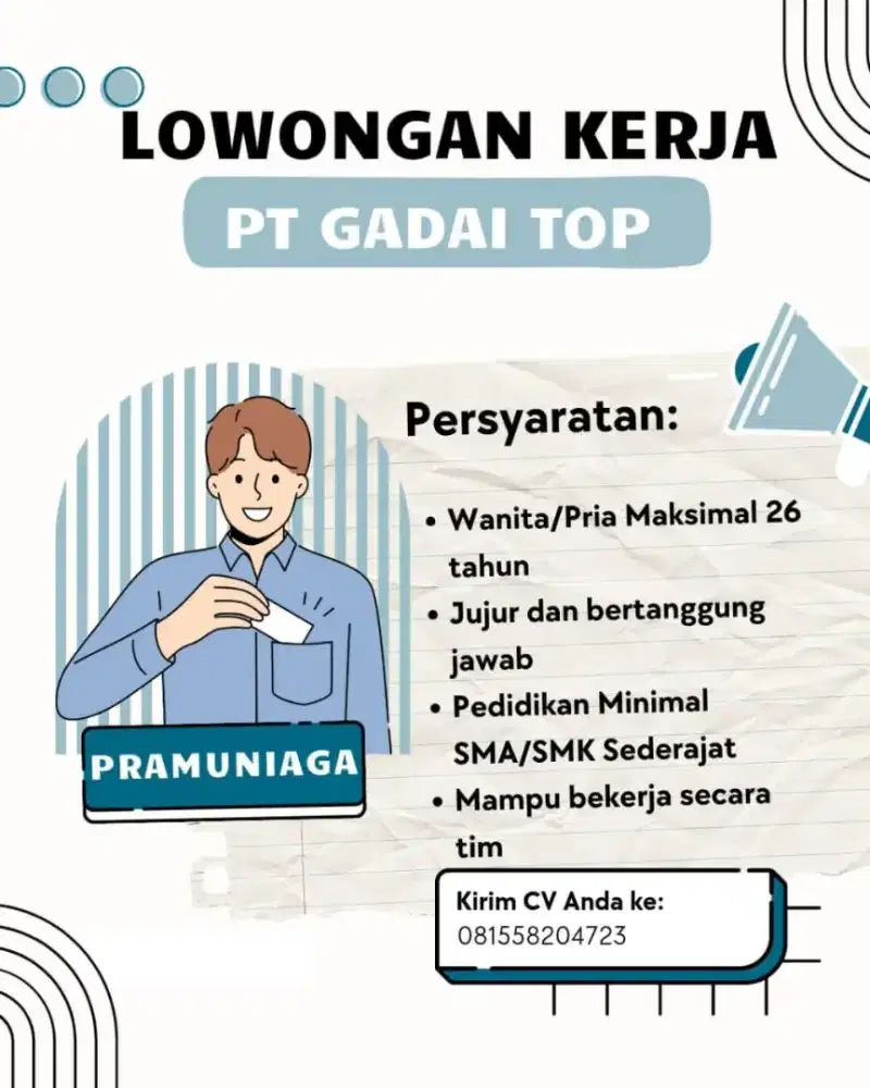LOWONGAN PEKERJAAN GADAI TOP INDONESIA