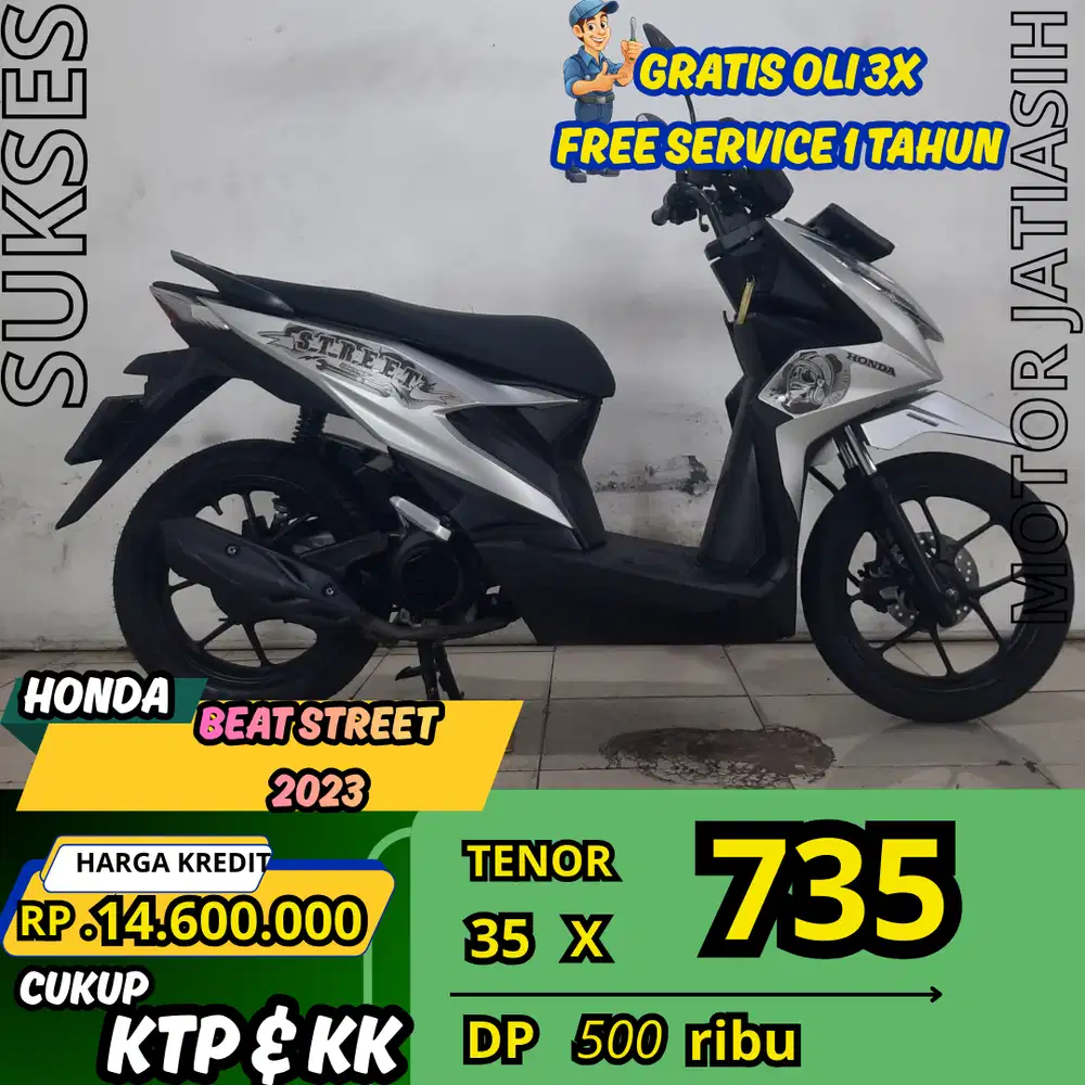PROMO SPESIAL HONDA BEAT STREET 2023 DP CUMA 500 RIBU SYRT KTP DAN KK