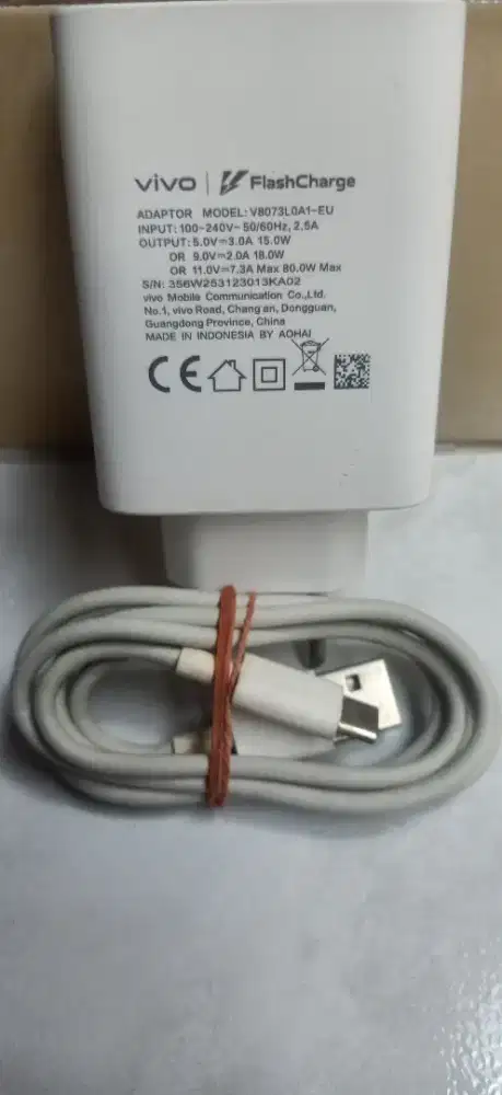 Charger asli ori bawaan VIVO V40, V30, V29 tipe C
