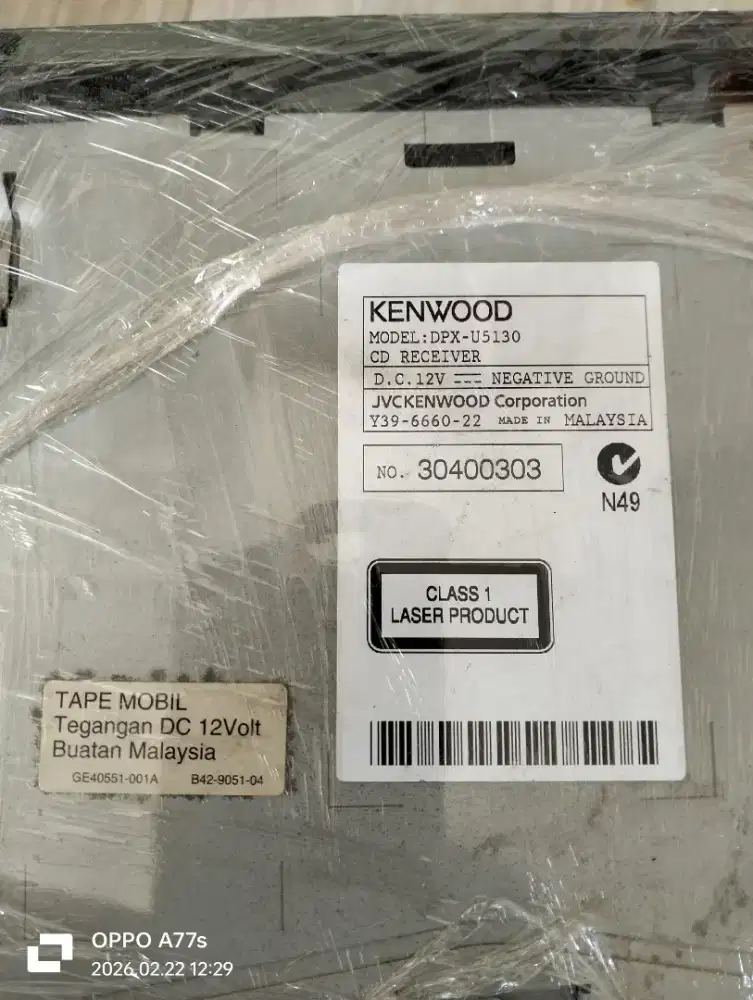 Headunit Kenwood Daihatsu Terios 2013 ((Original)