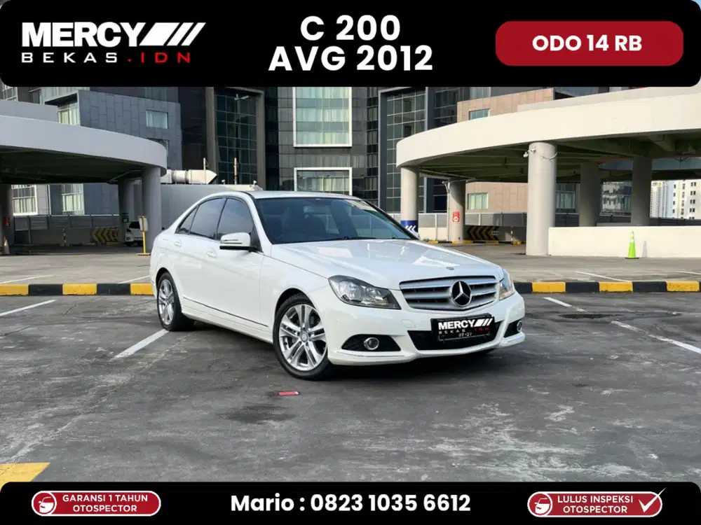Odo 14 rb !! W204 Putih Mercy Mercedes Benz C200 C 200 Avantgarde 2012