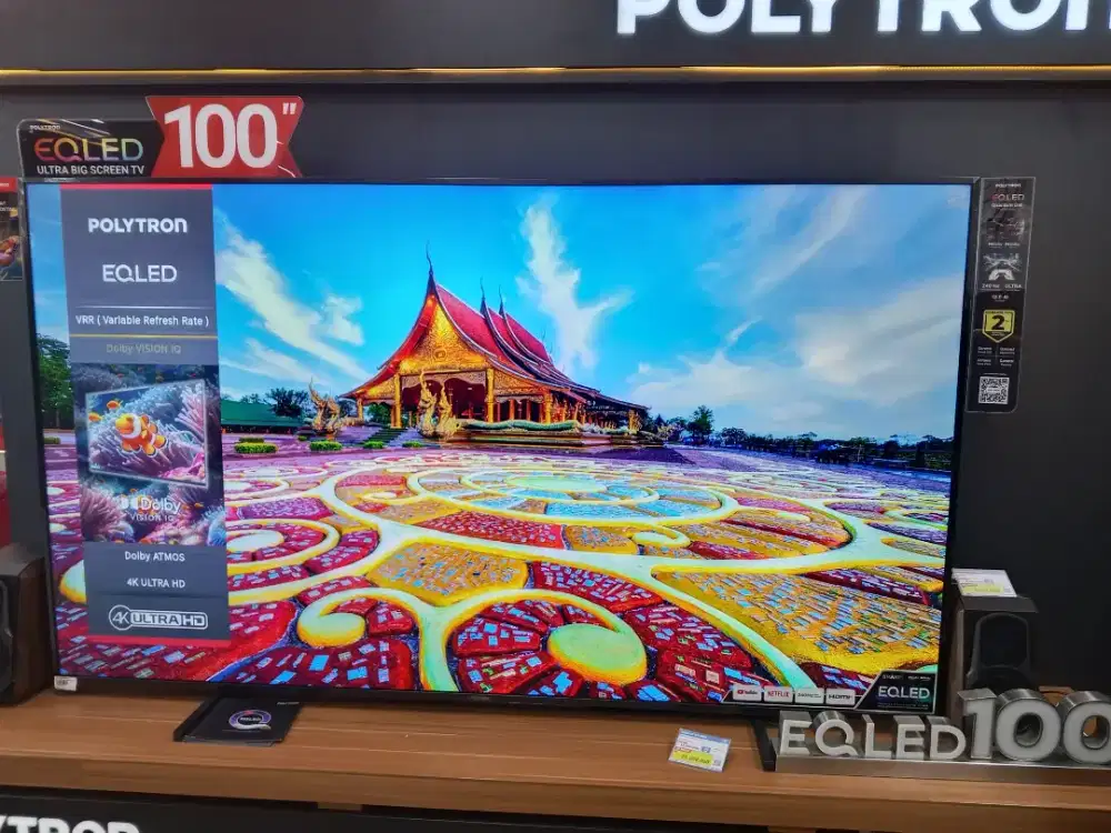 TV Polytron EQLED 100 Inch + Speaker Aktif Polytron XBR
Kondisi Mulus