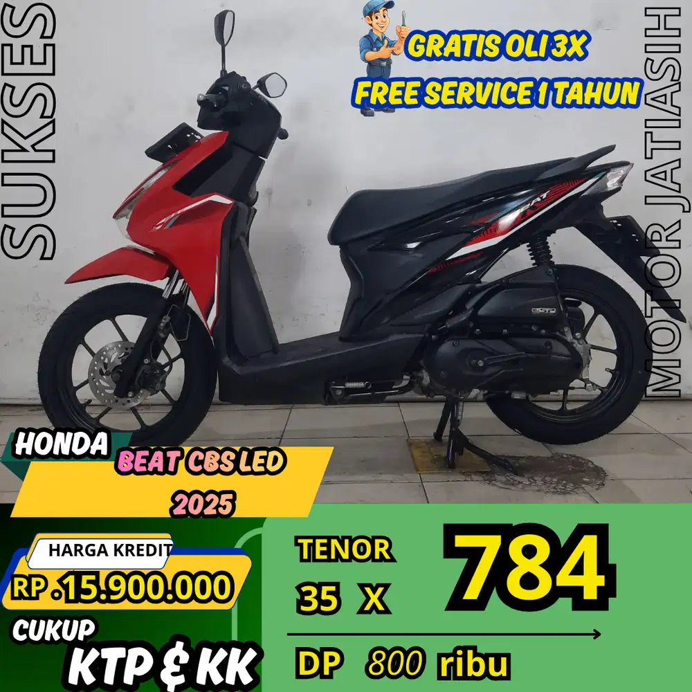 PROMO SPESIAL HONDA BEAT CBS 2025 DP CUMA 800 RIBU SYARAT KTP DAN KK
