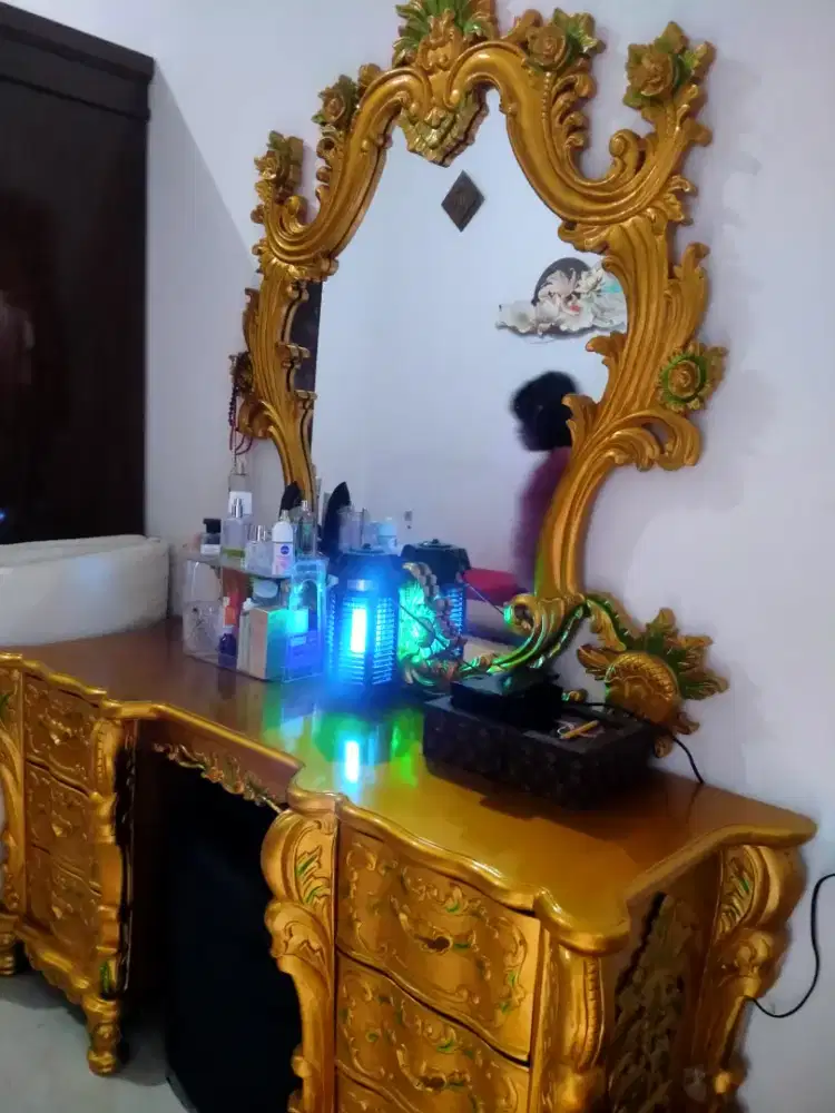 Meja Rias Mewah jati Jepara ori