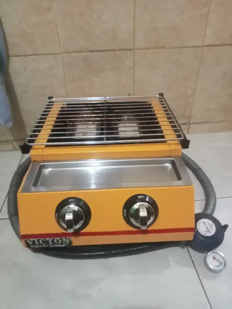 Kompor gas roaster set regulator merek victon