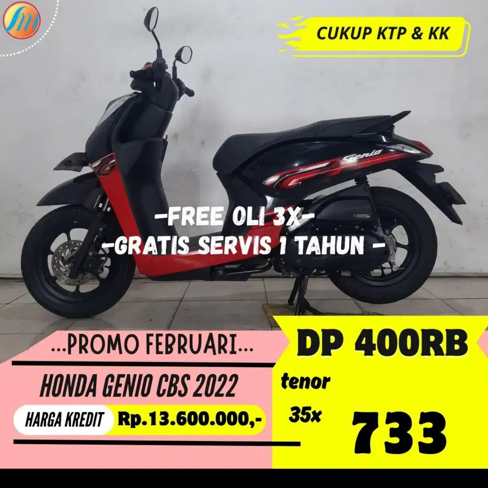 HONDA GENIO CBS 2022 DP PROMO 400RIBU ANGSURAN SANGAT RINGAN KTP KK