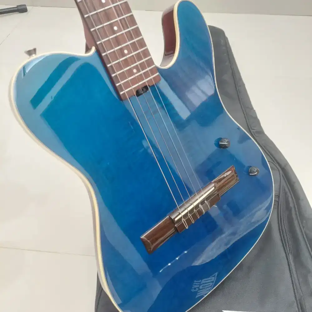 SQOE SEGD 900 BL Blue – Nylon Electric Tele Style – Mulus Like New