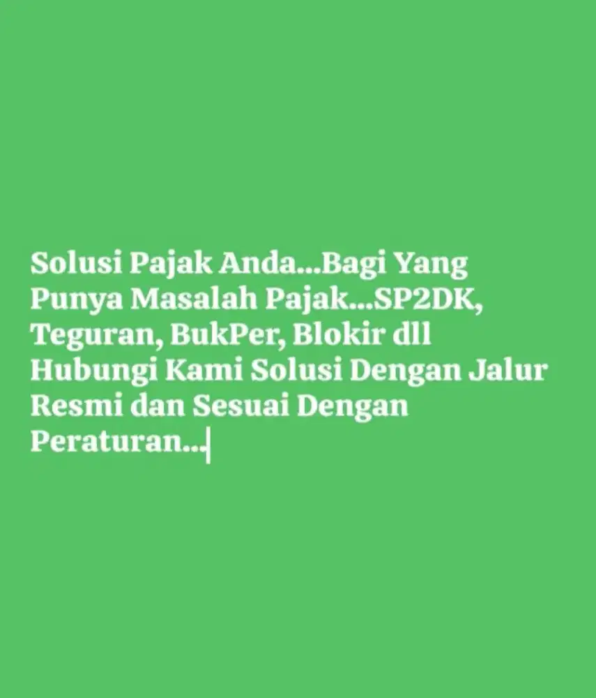 Solusi pajak jalur resmi
