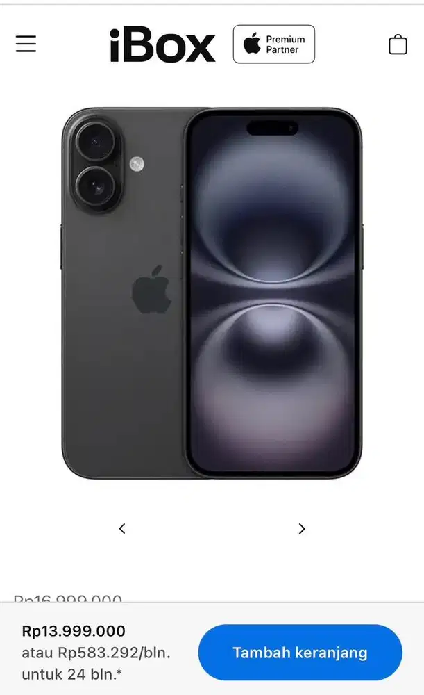 Iphone 16 basic 128 warna hitam ibox