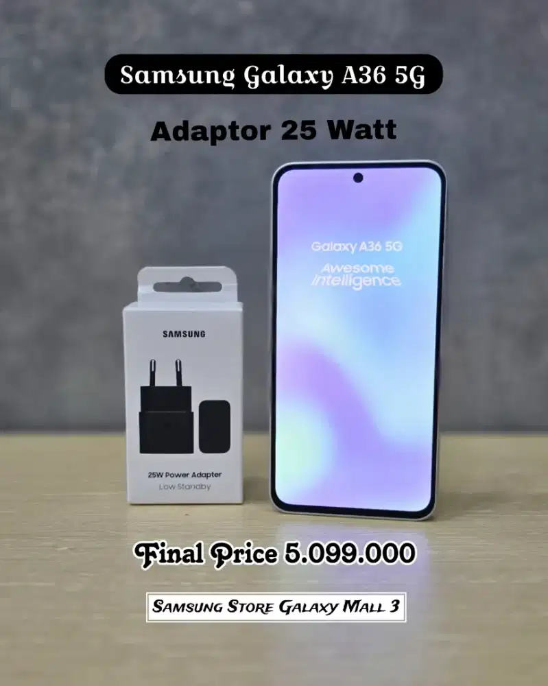 Samsung Galaxy A36 free adaptor
