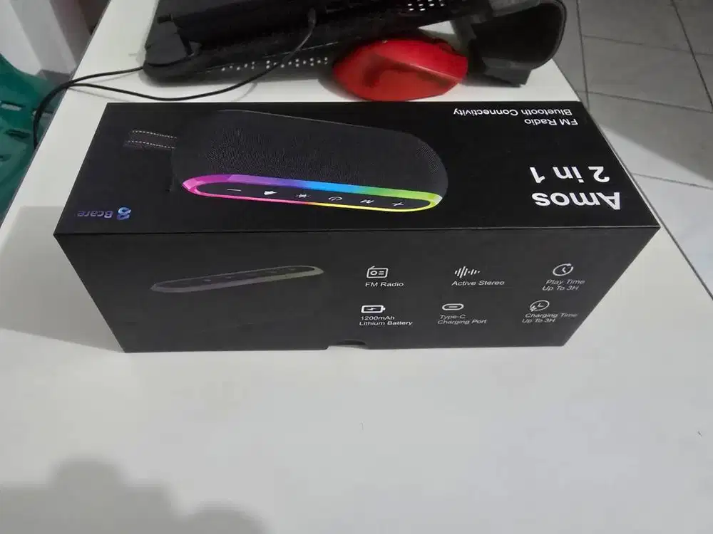 (JUAL CEPAT + BONUS POWER BANK)SPEAKER BLUETOOTH AMOS BT SPEAKER