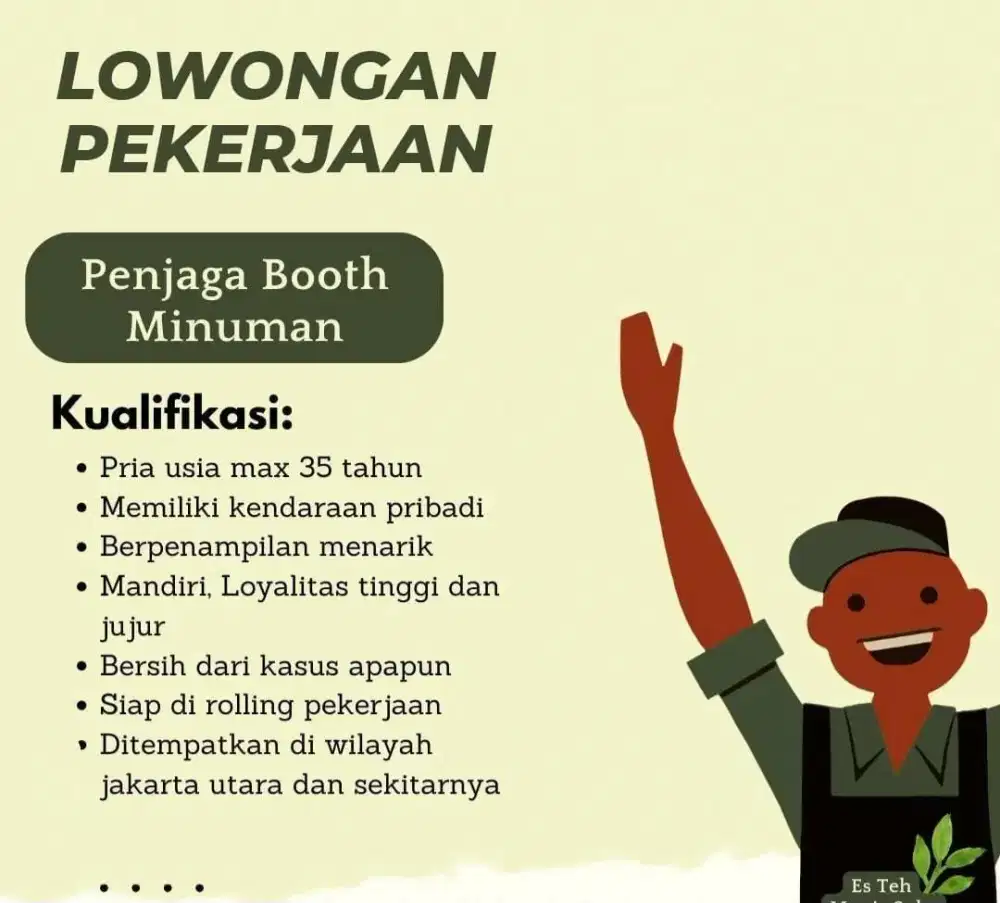 Dibutuhkan Karyawan Segara