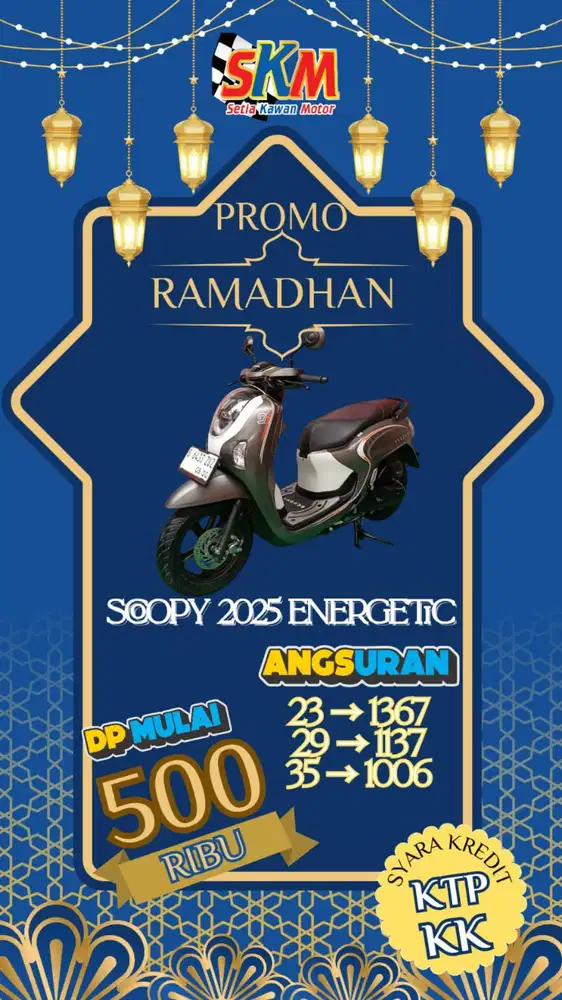 Dp 500rb kredit scoopy 2025 bekas rasa baru