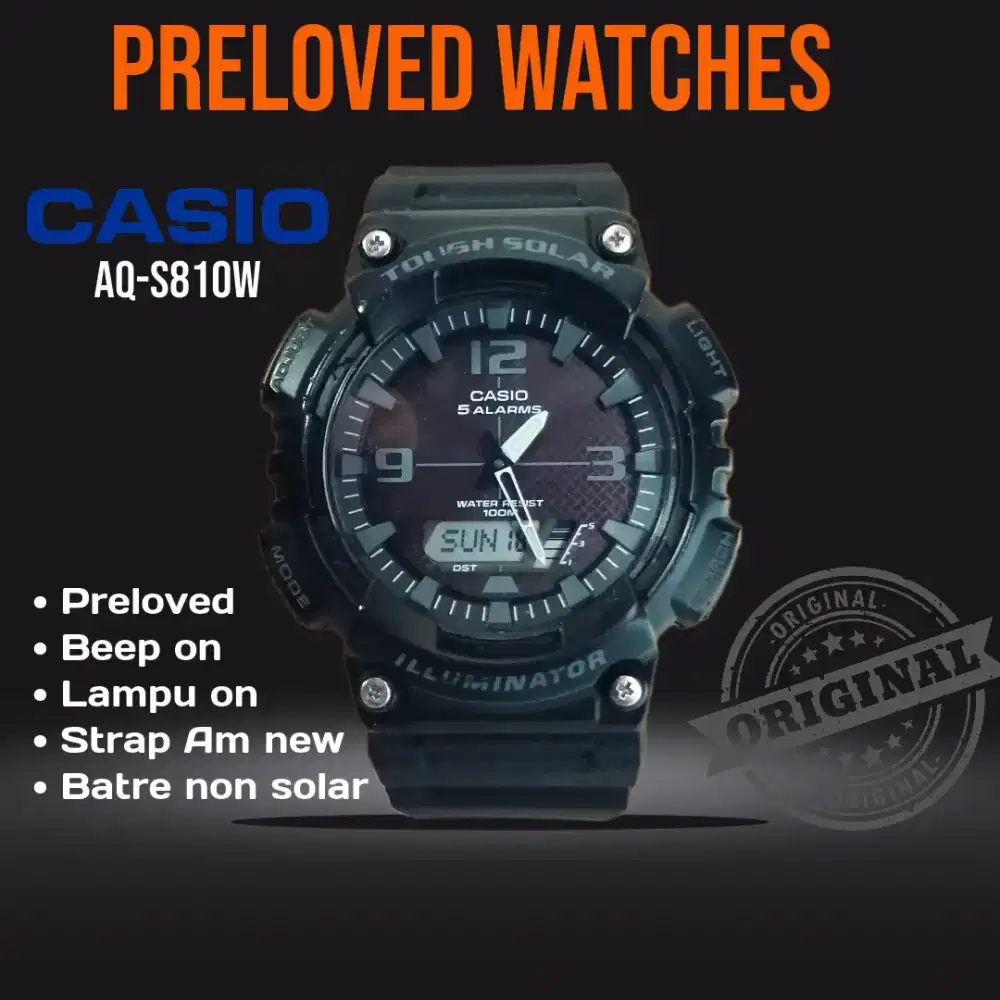 Jam Tangan Casio AQ-S810W Original // Preloved Watches