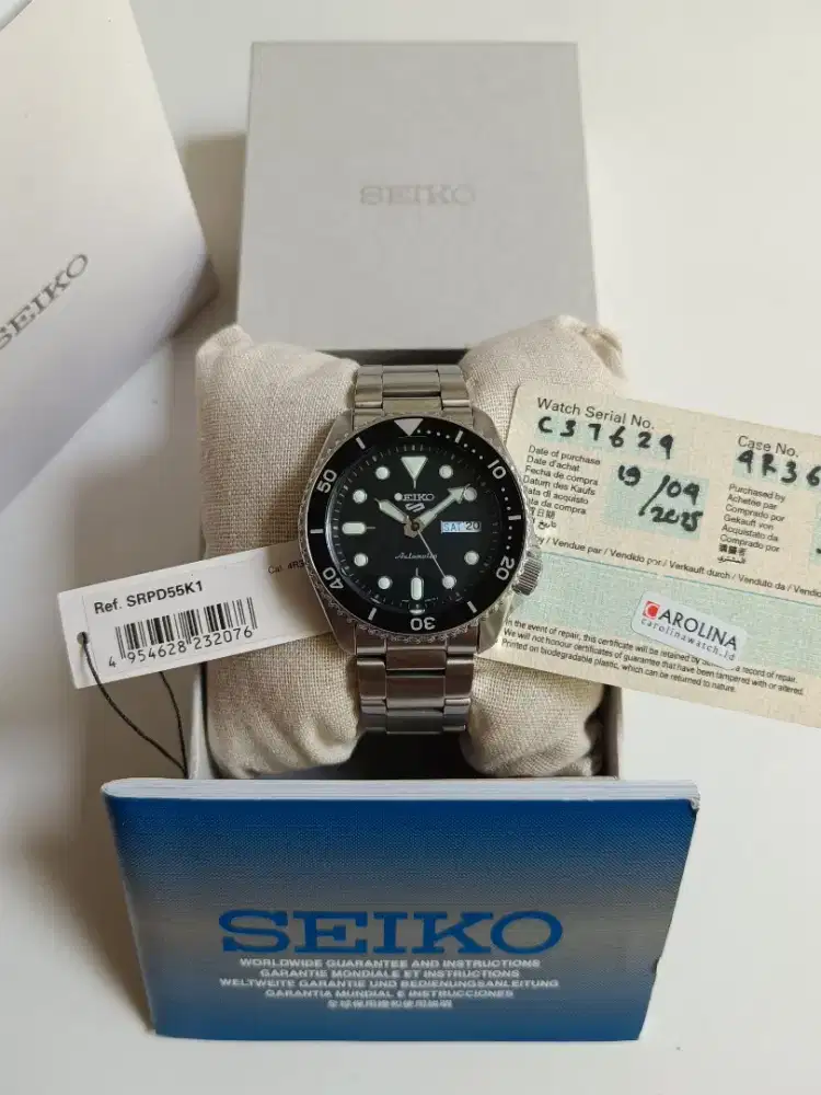 Seiko 5 Sports SRPD55K1 original bekas sangat bagus normal semua