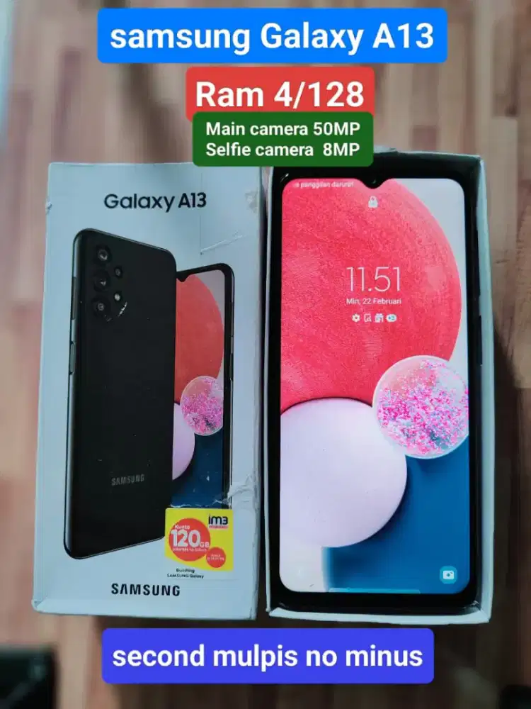Samsung galaxy a13 mulus pisan ram 4/128 kamera 50MP/8MP