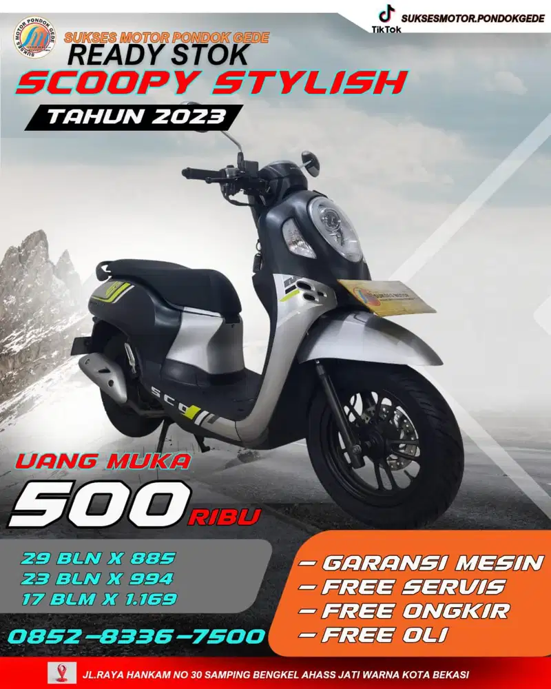 DP MULAI 500 RIBU ANGSURAN TERJANGKAU HONDA SCOOPY STYLISH TAHUN 2023