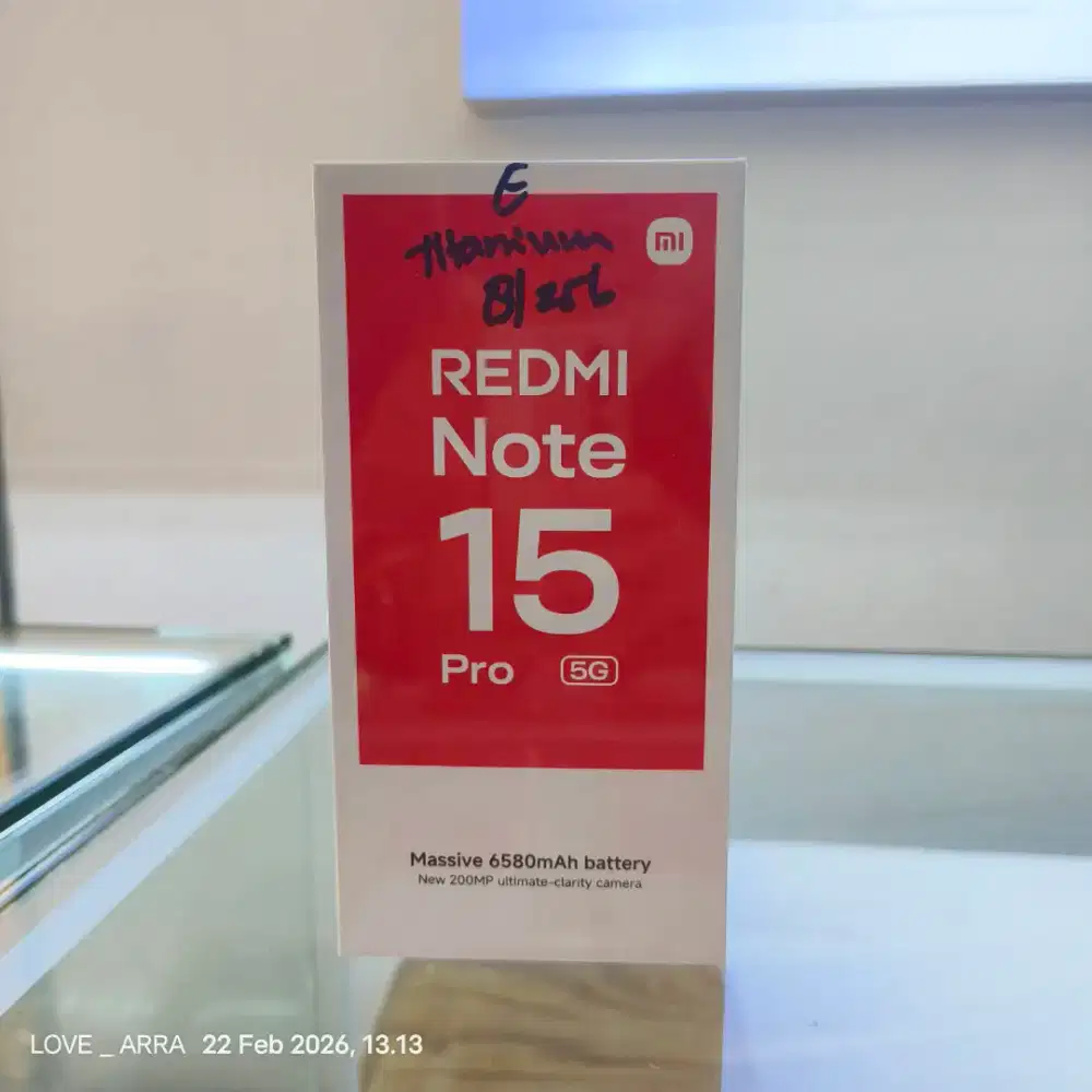 Redminite 15 pro 5g 8/256 garansi resmi
