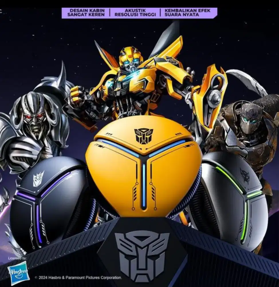 EARPHONE HEADSET GAMING TWS OFFICIAL TRANSFORMERS GARANSI 1TH