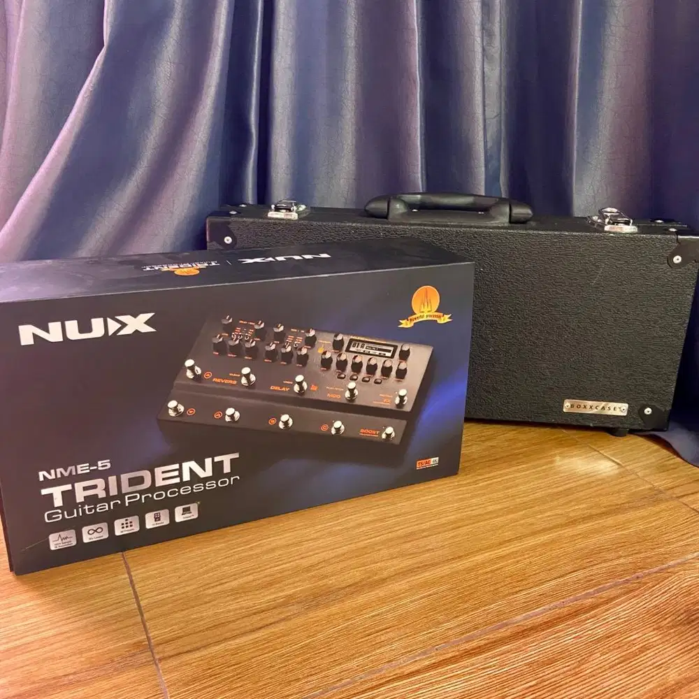 EFEK Gitar Nux Trident + Hardcase Boxxcase
