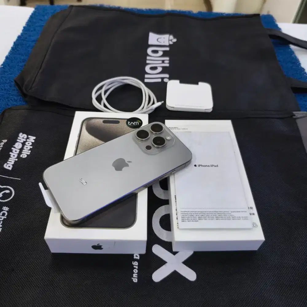Iphone 15 Pro 256gb 99% Like new Ex Grs resmi iBox