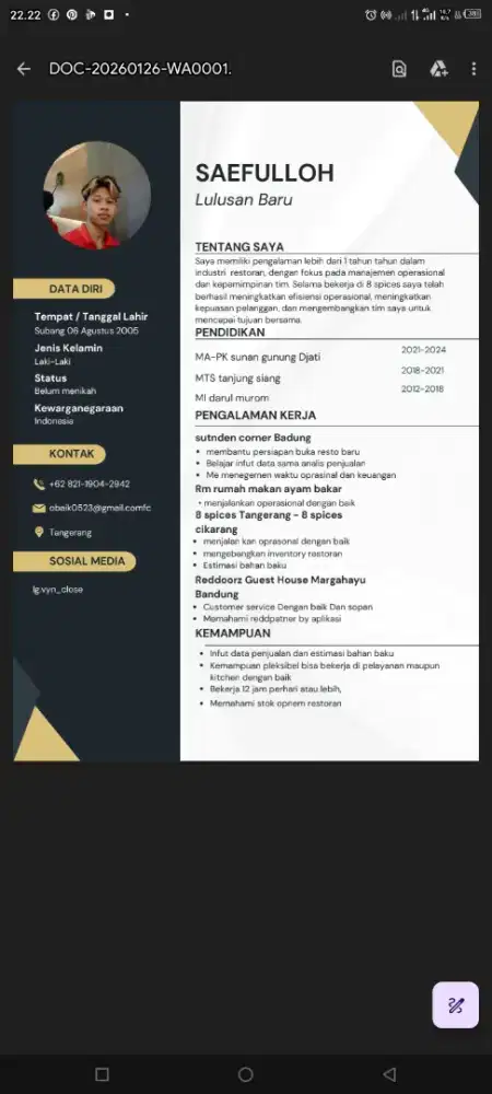 Mencari pekerjaan apa saja