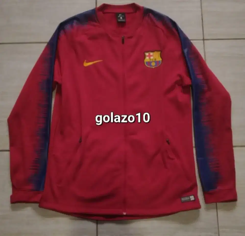 Jaket Jacket Tracktop Barcelona Barca FCB 2018-2019 Red Blue Original