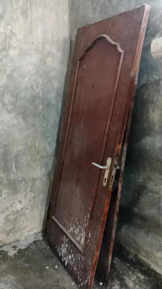 Pintu jati kaca