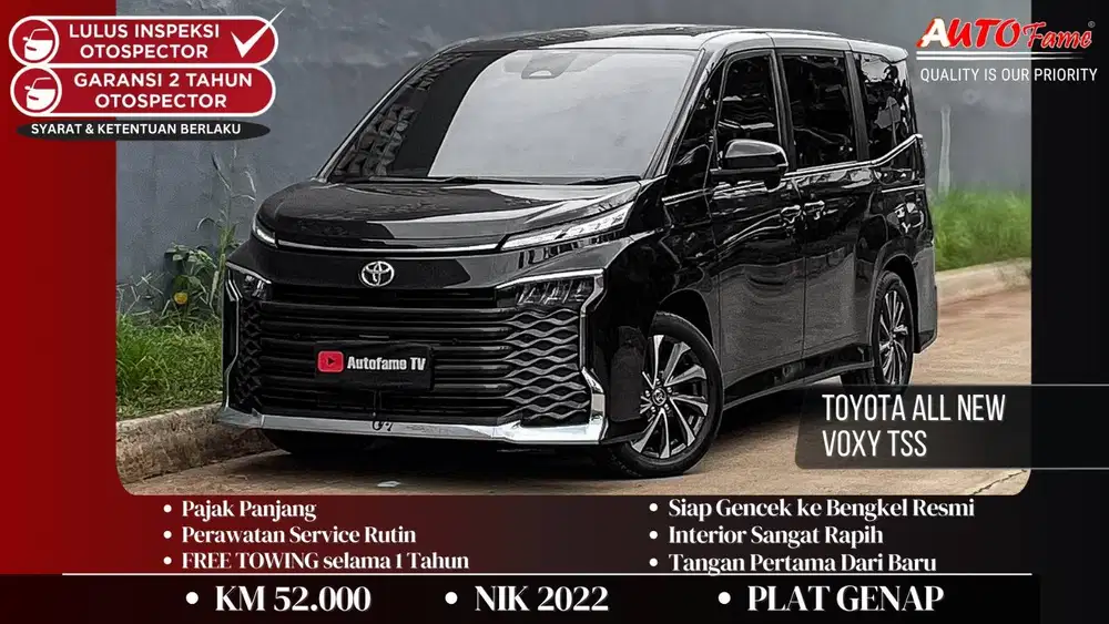 Toyota All New Voxy TSS NIK 2022 Black On Black