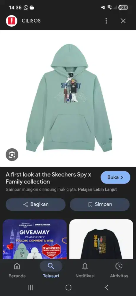 Sweter dan sepatu bekas