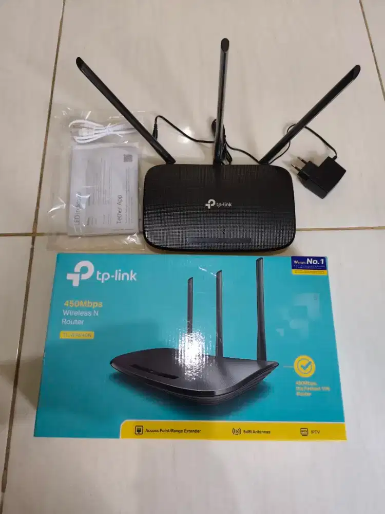 For Sale Router Wifi 450mbps TL-WR940N fullset like new banget