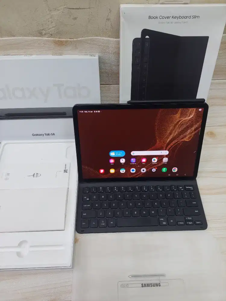 Samsung Tab S8 8/128 Gb Wifi Only + Keyboard Second Resmi