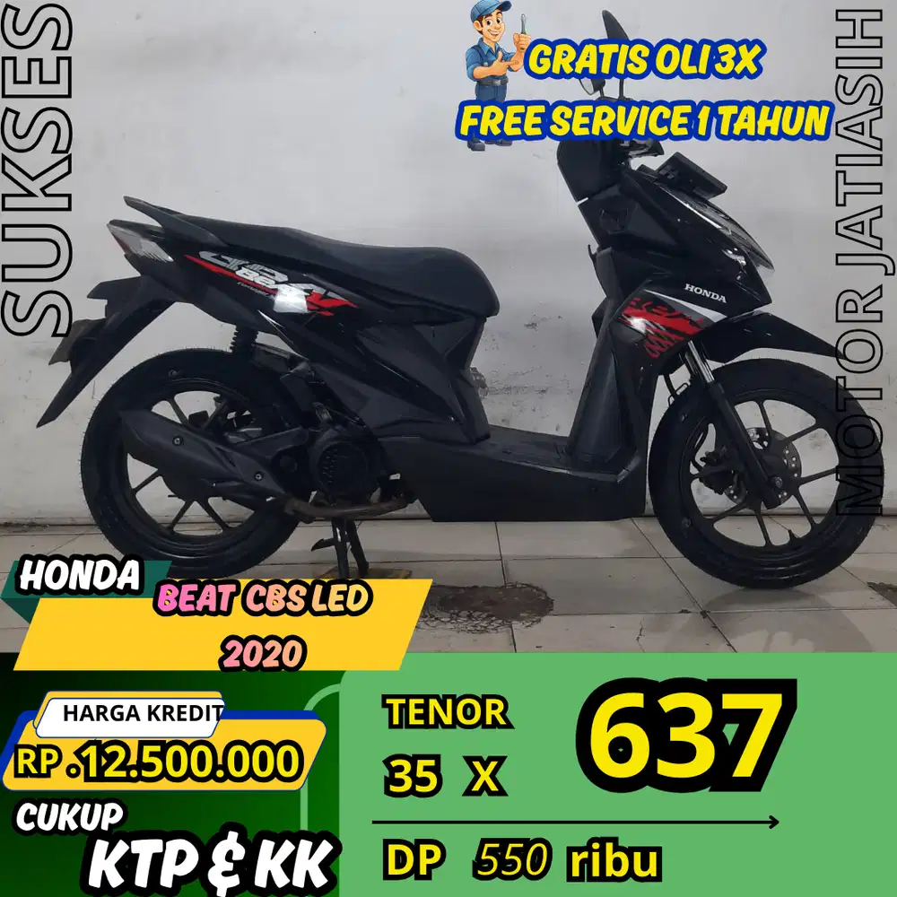 PROMO SPESIAL HONDA BEAT CBS 2020 DP CUMA 550 RIBU SYARAT KTP DAN KK