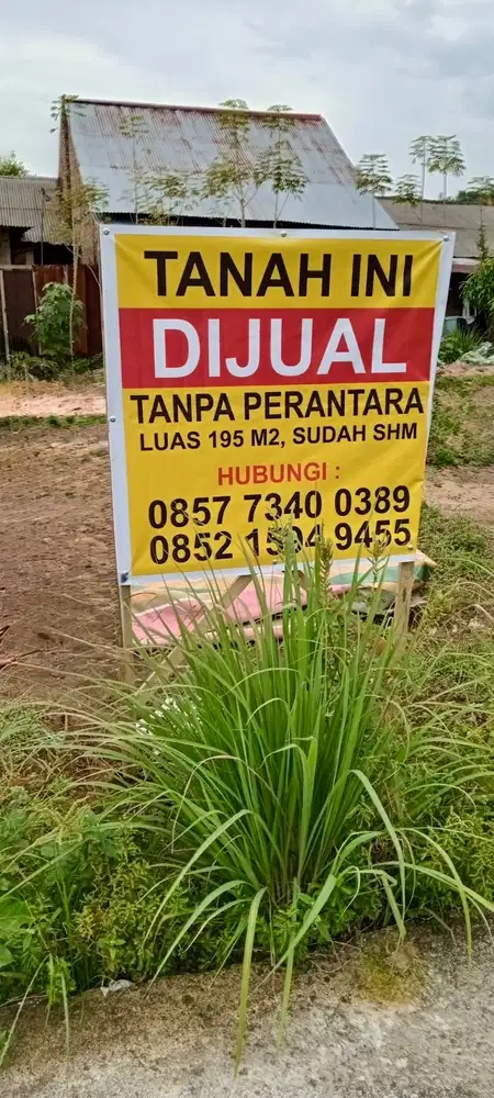 Dijual tanah persil ukuran 195m2, SHM