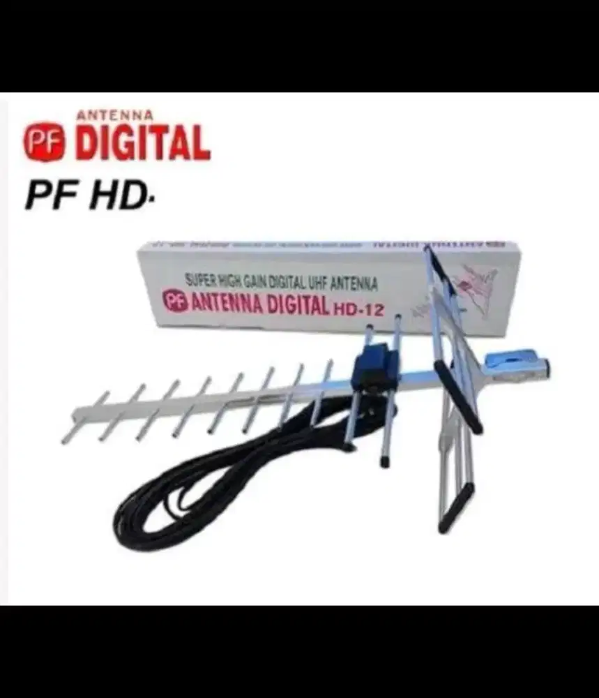 ful original ANTENA TV DIGITAL PF HD12 FREE KABEL10METER asli pabrikan