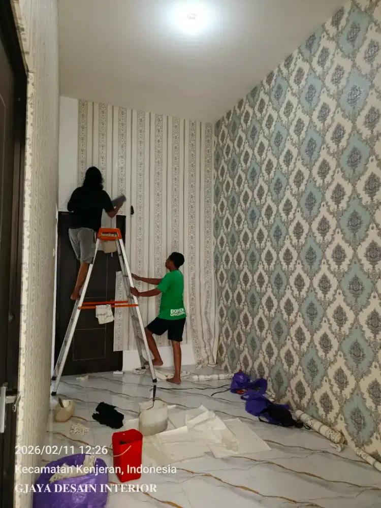 MURAH,WALLPAPER  WALPANEL PVC  WALMARBEL GORDEN