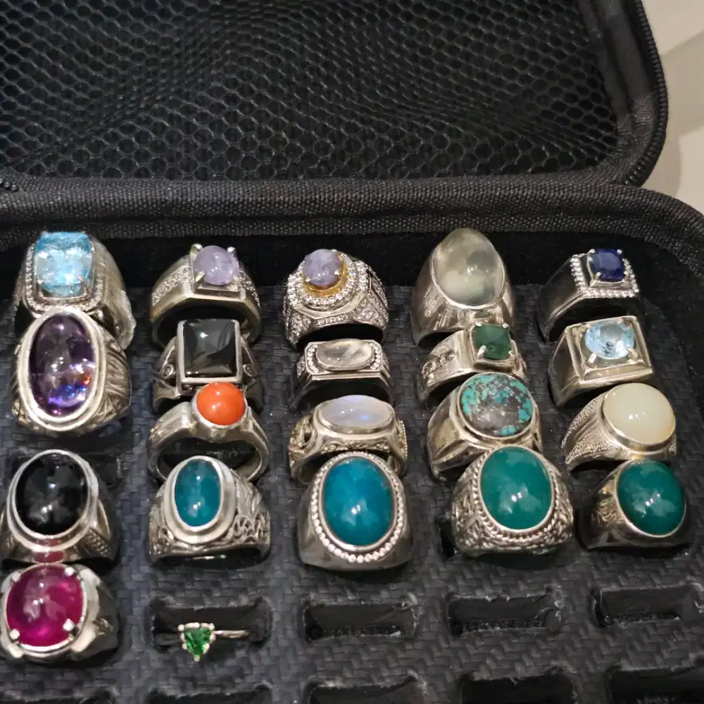 Batu permata perak dan akik borongan semua