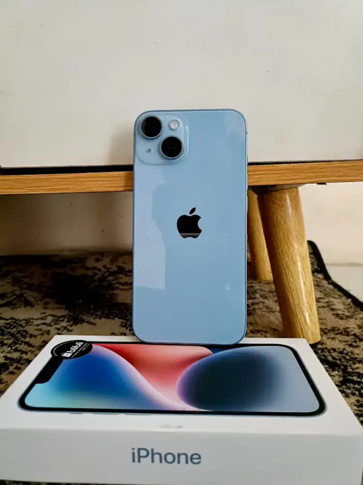 Iphone 14 Blue 128gb Garansi ex Blibli