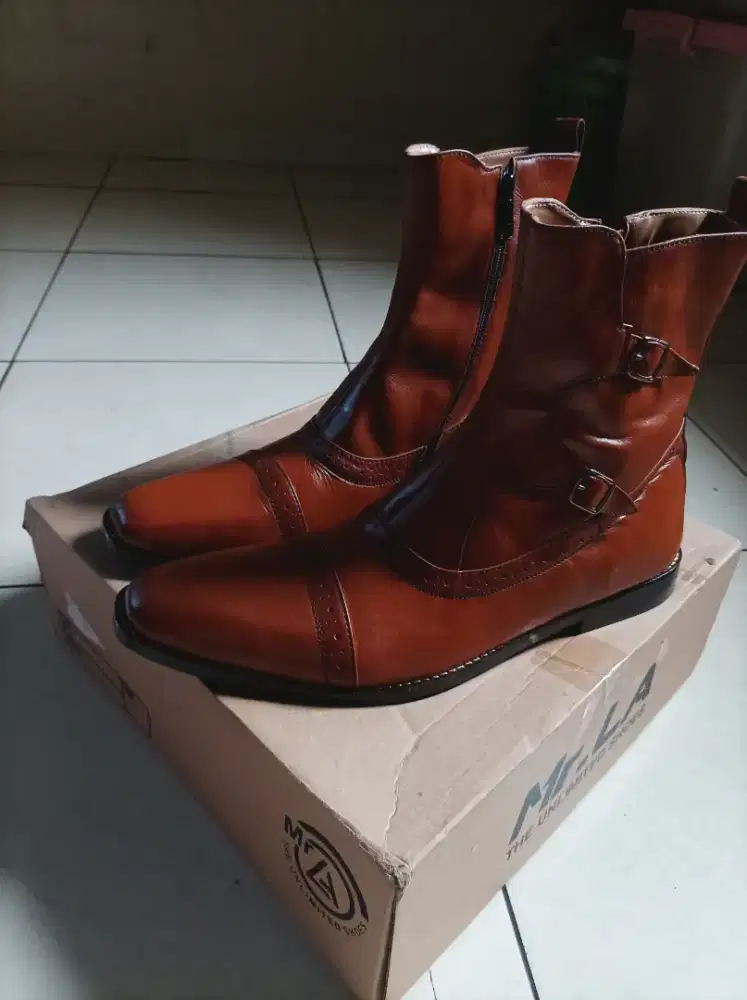 Sepatu Boots Kulit Original