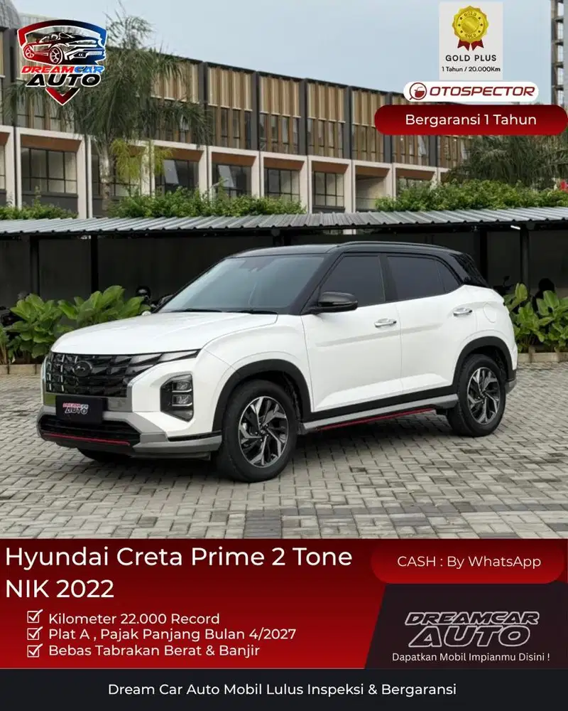 [ KM 22rb ] Hyundai Creta Prime Two Tone 2022 Sunroof Panoramic