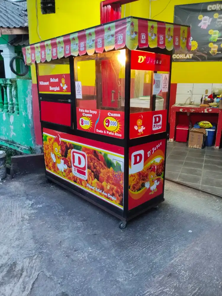 Jual gerobak ayam crispy