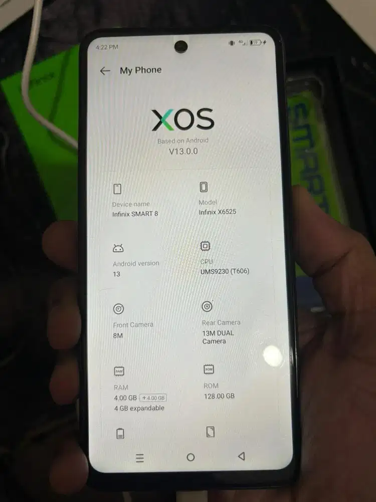 Infinix Smart 8 4+4/128GB fullset seperti baru