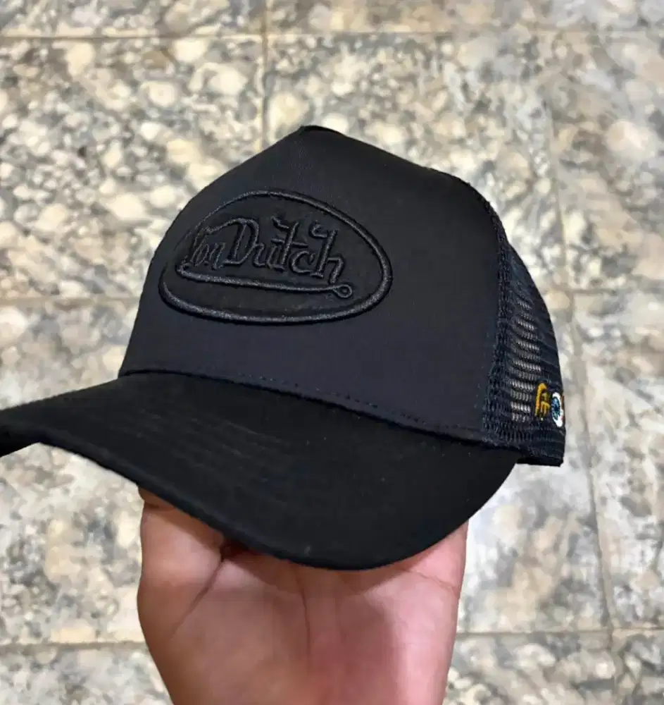 Topi Trucker Von Dutch Hitam Original