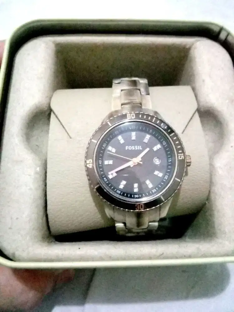 Jam Fossil rose gold original