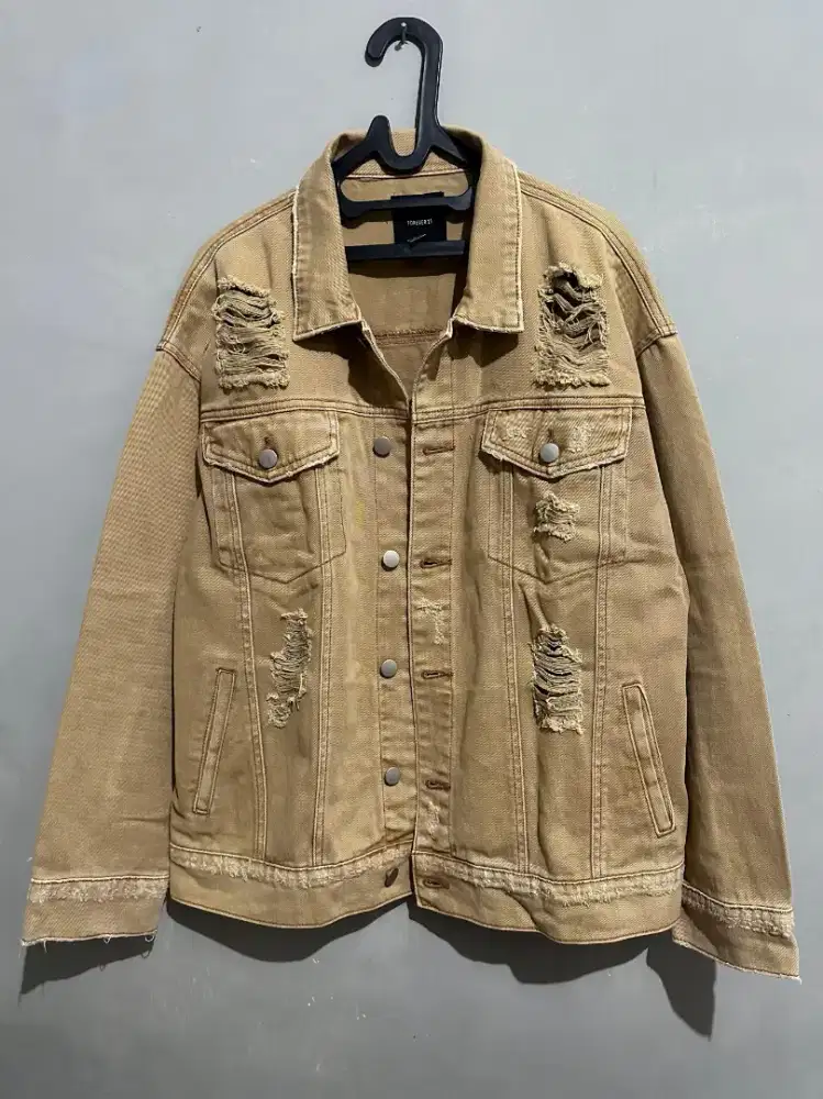 Jaket Denim Jeans Forever 21 Ripped Coklat