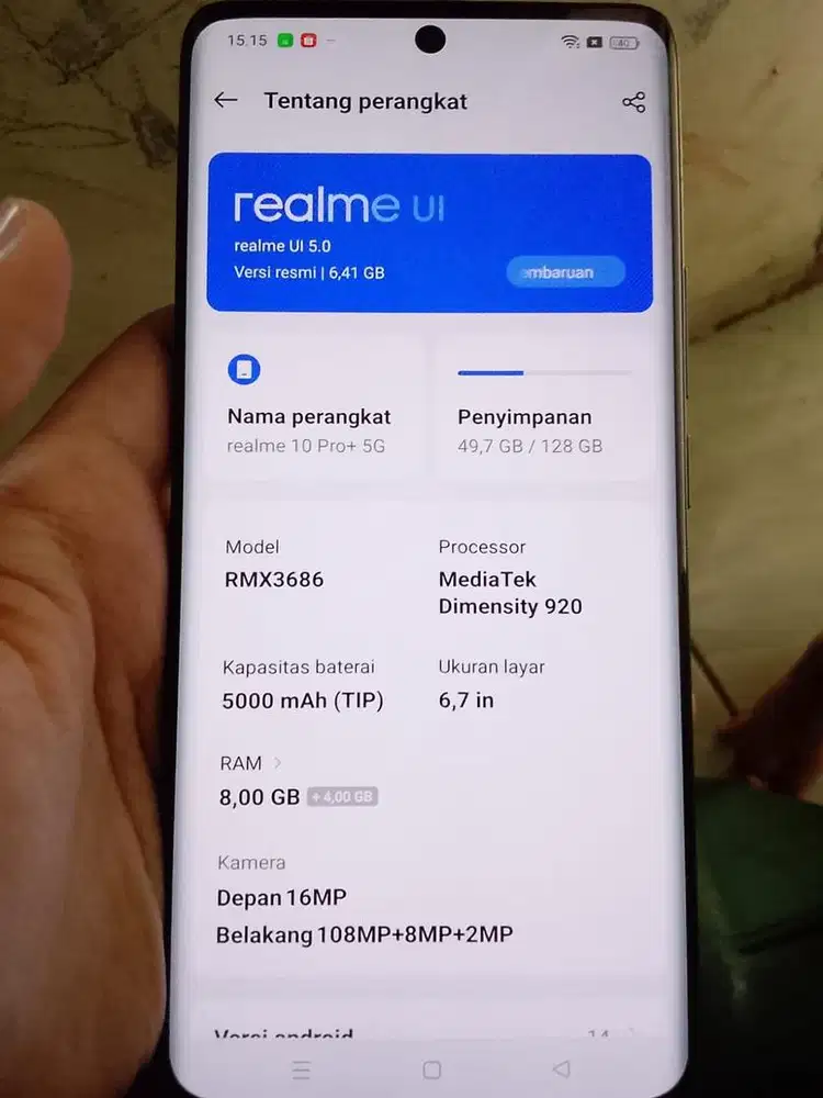 Jual hp realme 10pro+ 5G